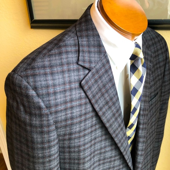 Peter Millar Other - Peter Millar All Wool Plaid Jacket 44T